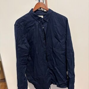 Everlane Men's Navy Casual Button Down Shirt